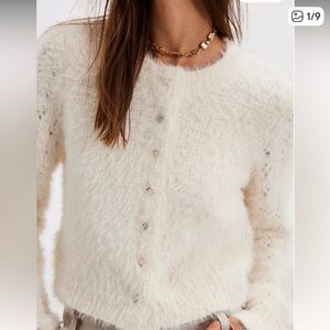 NWT Free People Celeste Fuzzy Cardigan Womens XS